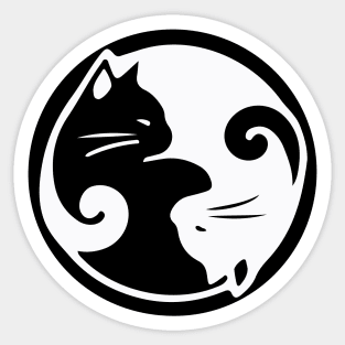 Yin Yang Cats Sticker